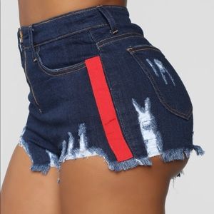 Denim cutoffs